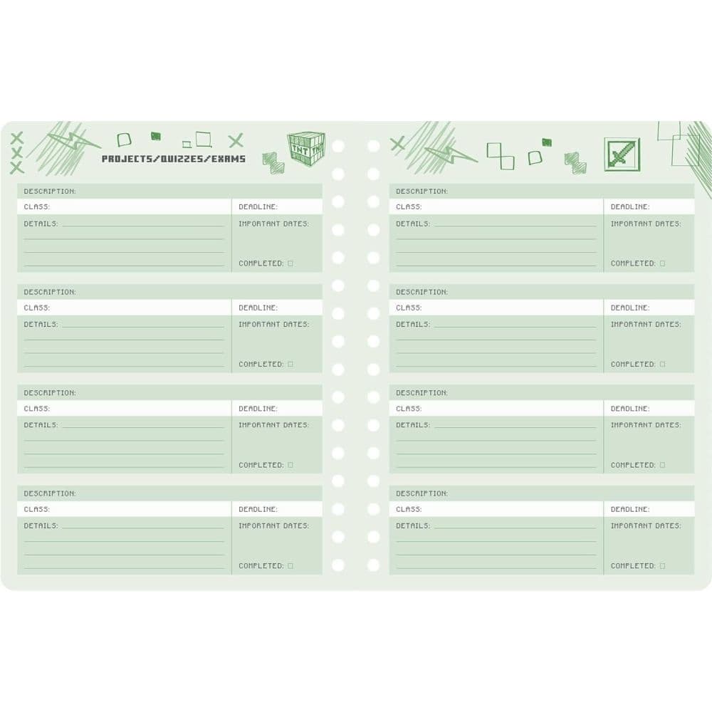 Minecraft Mobs 2026 Planner Sixth Alternate Image