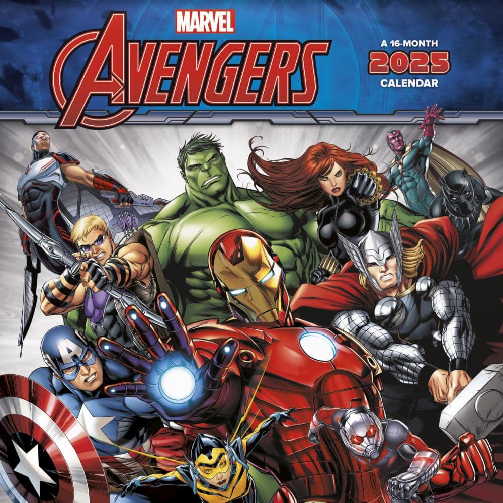 Marvel Avengers 2025 Wall Calendar Main Image