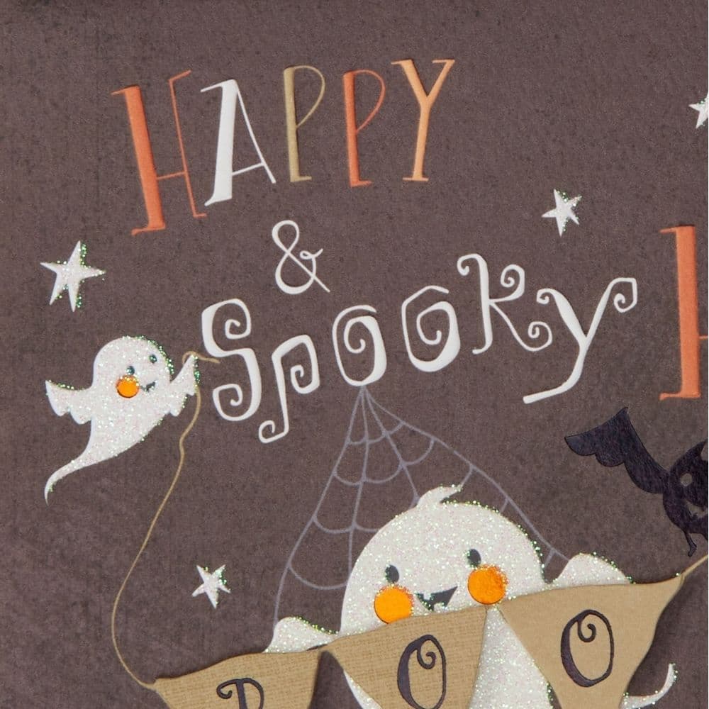 Ghost and Jack-O-Lantern Scene Halloween Card Fifth Alternate Image width=&quot;1000&quot; height=&quot;1000&quot;