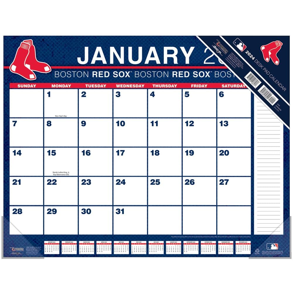 MLB Boston Red Sox 2024 Desk Pad Main Product Image width=&quot;1000&quot; height=&quot;1000&quot;