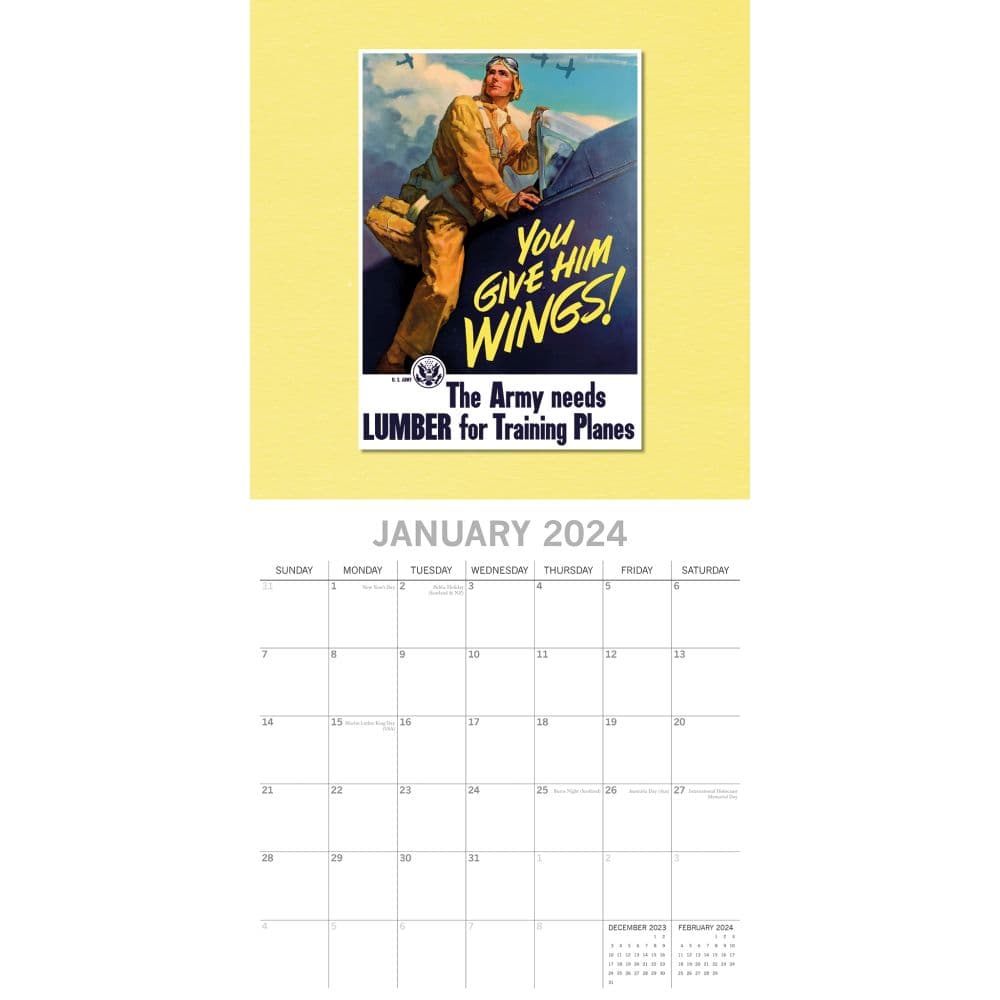 World War II Posters 2024 Wall Calendar