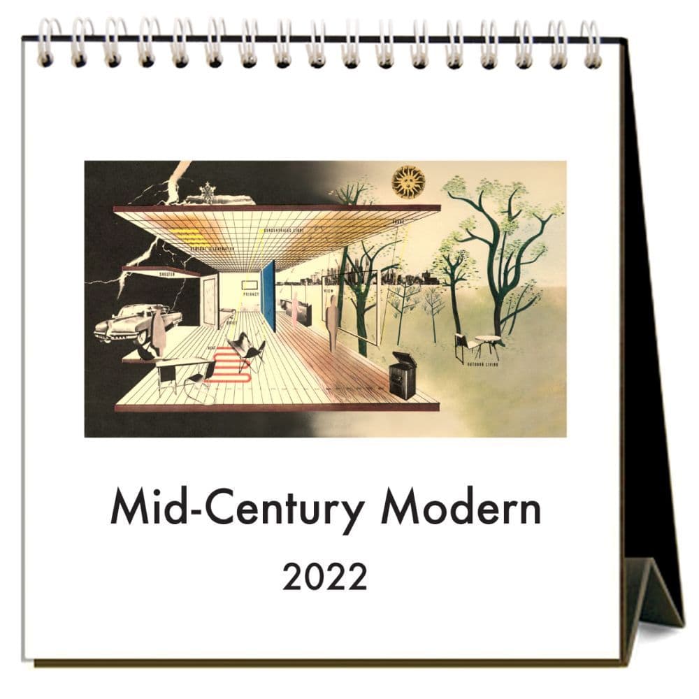 Mid-Century Modern 2022 Desk Calendar