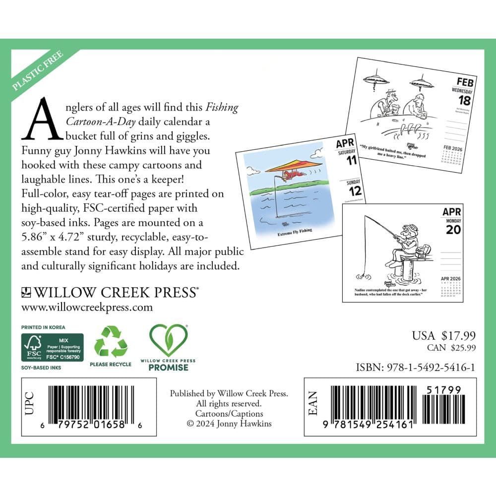 Fishing Cartoon A Day 2026 Desk Calendar First Alternate Image
