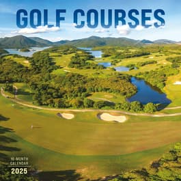 Golf Courses 2025 Wall Calendar