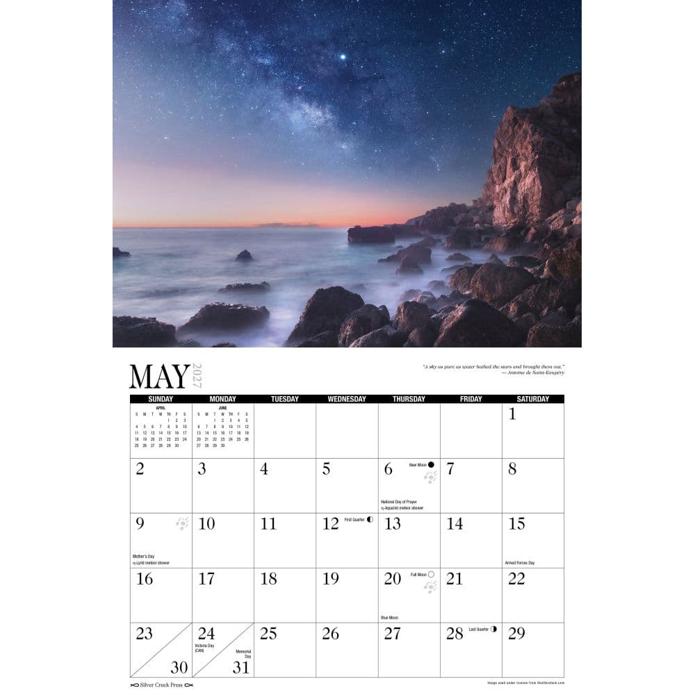 Starry Night 2027 Wall Calendar Second Alternate Image