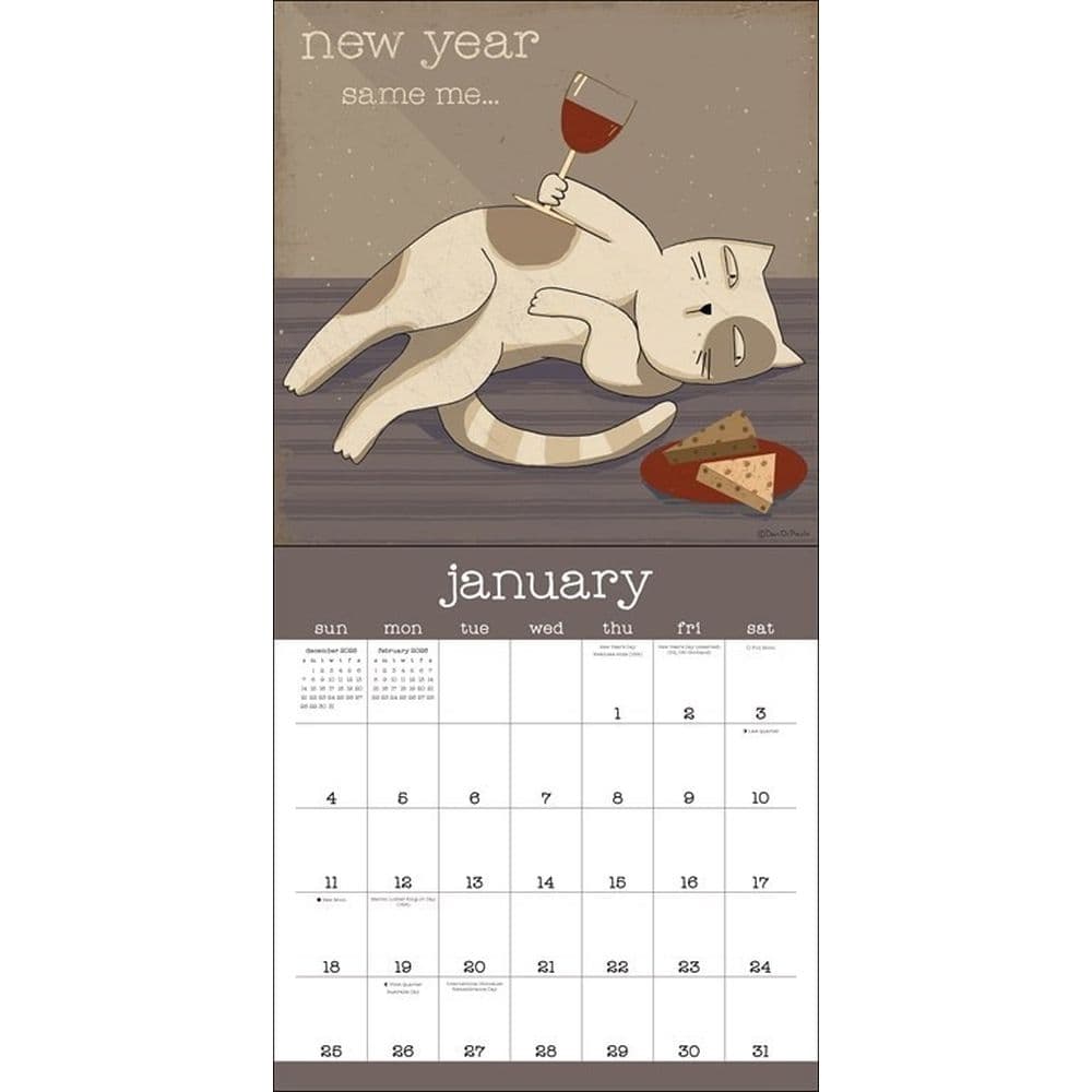 Snarky Cats by Dan DiPaolo 2026 Wall Calendar Second Alternate Image