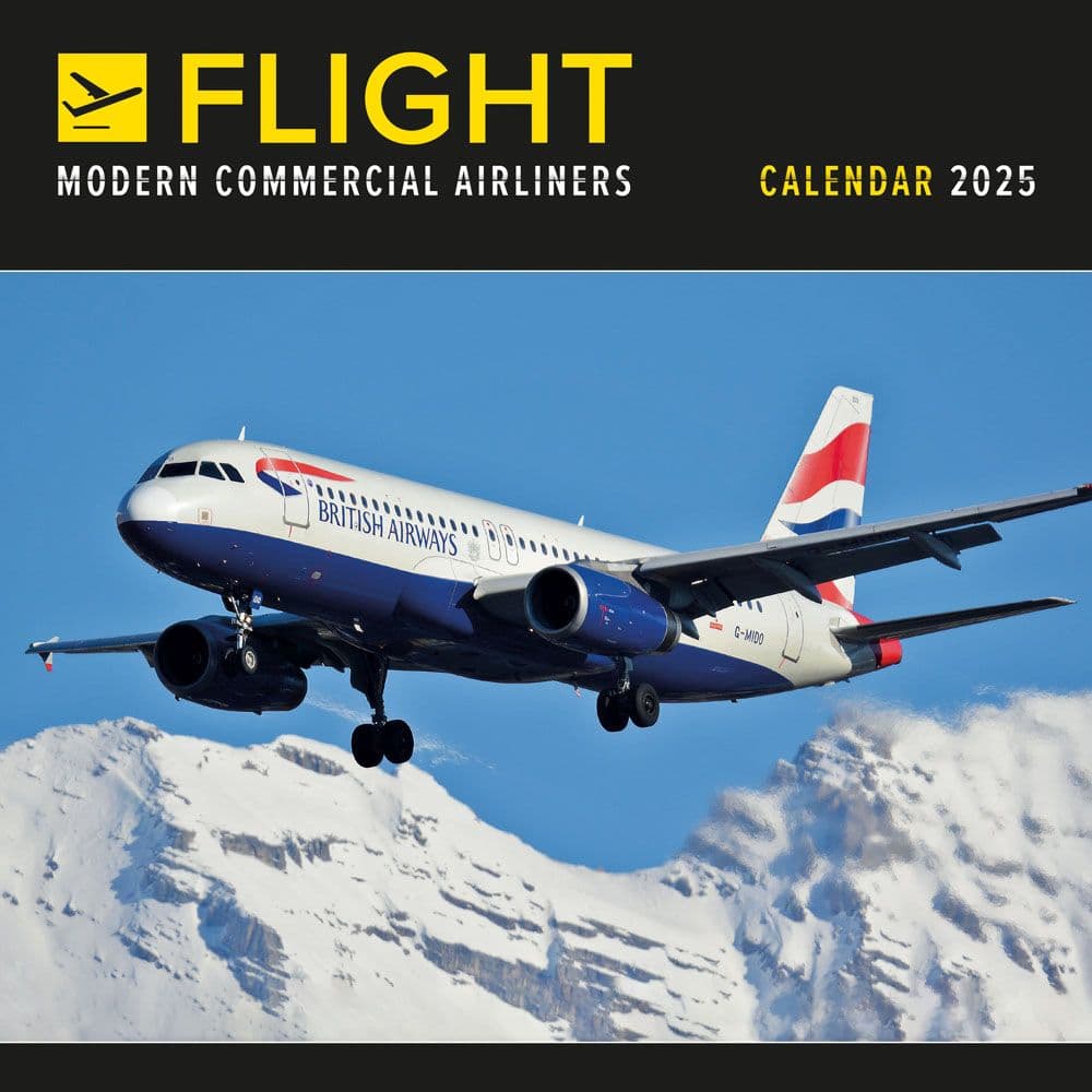 Flight Modern Commercial Airliners 2025 Wall Calendar Main Image