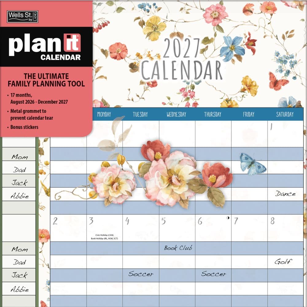 Watercolor Wonder 2027 Plan It Wall Calendar by Lisa Audit