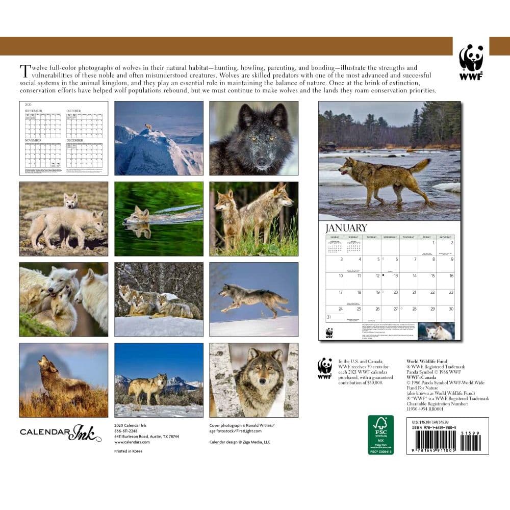 world wildlife fund calendar 2021 Wolves Wwf Wall Calendar Calendars Com world wildlife fund calendar 2021