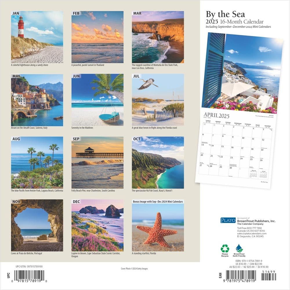 By The Sea Plato 2025 Wall Calendar First Alternate Image width=&quot;1000&quot; height=&quot;1000&quot;