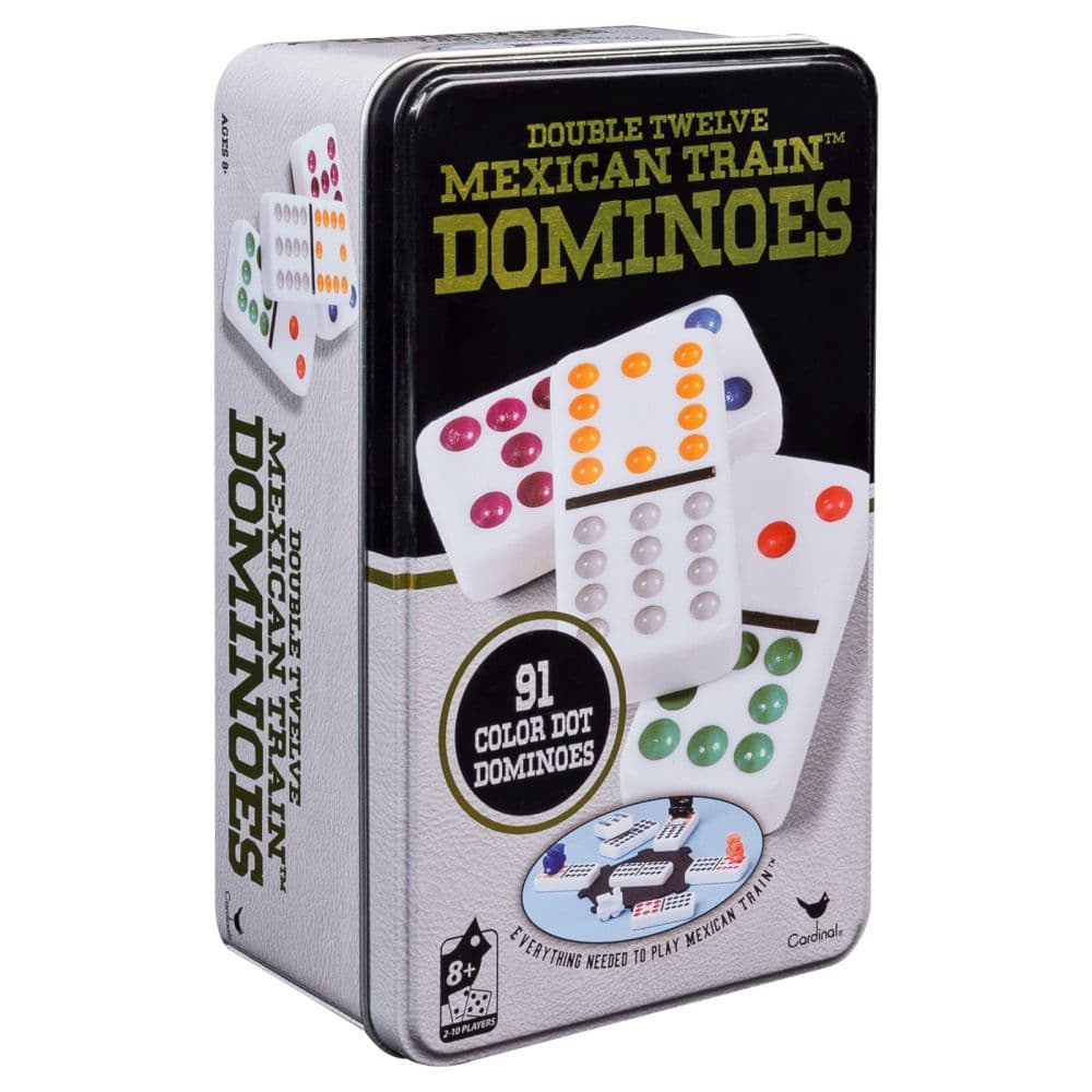 Double 12 Dominoes in Tin