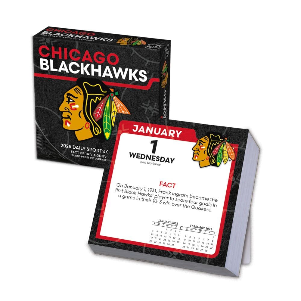 NHL Chicago Blackhawks 2025 Desk Calendar