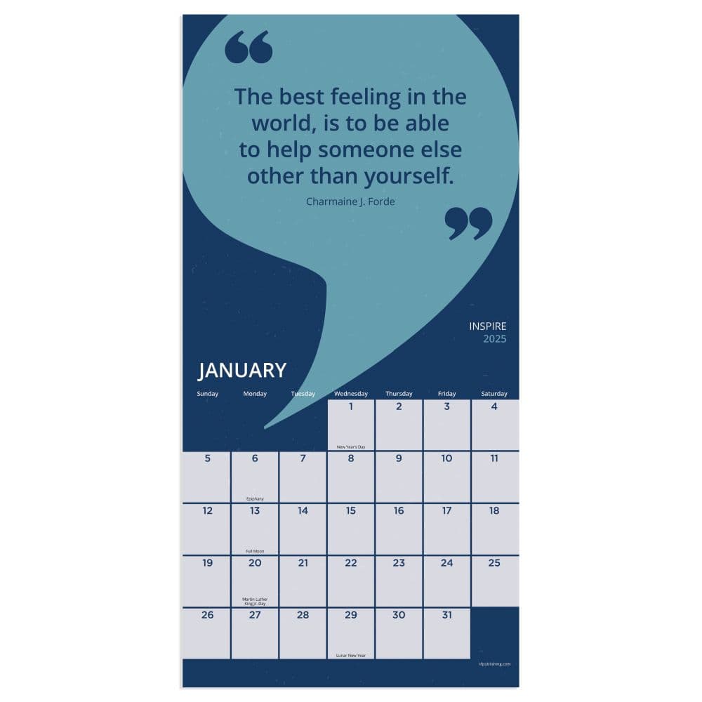 Inspire 2025 Mini Wall Calendar Second Alternate Image