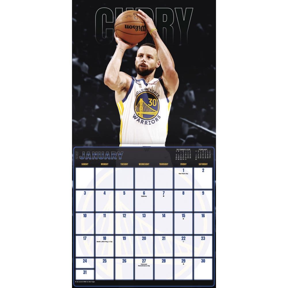Golden State Warriors 2027 Wall Calendar Second Alternate Image