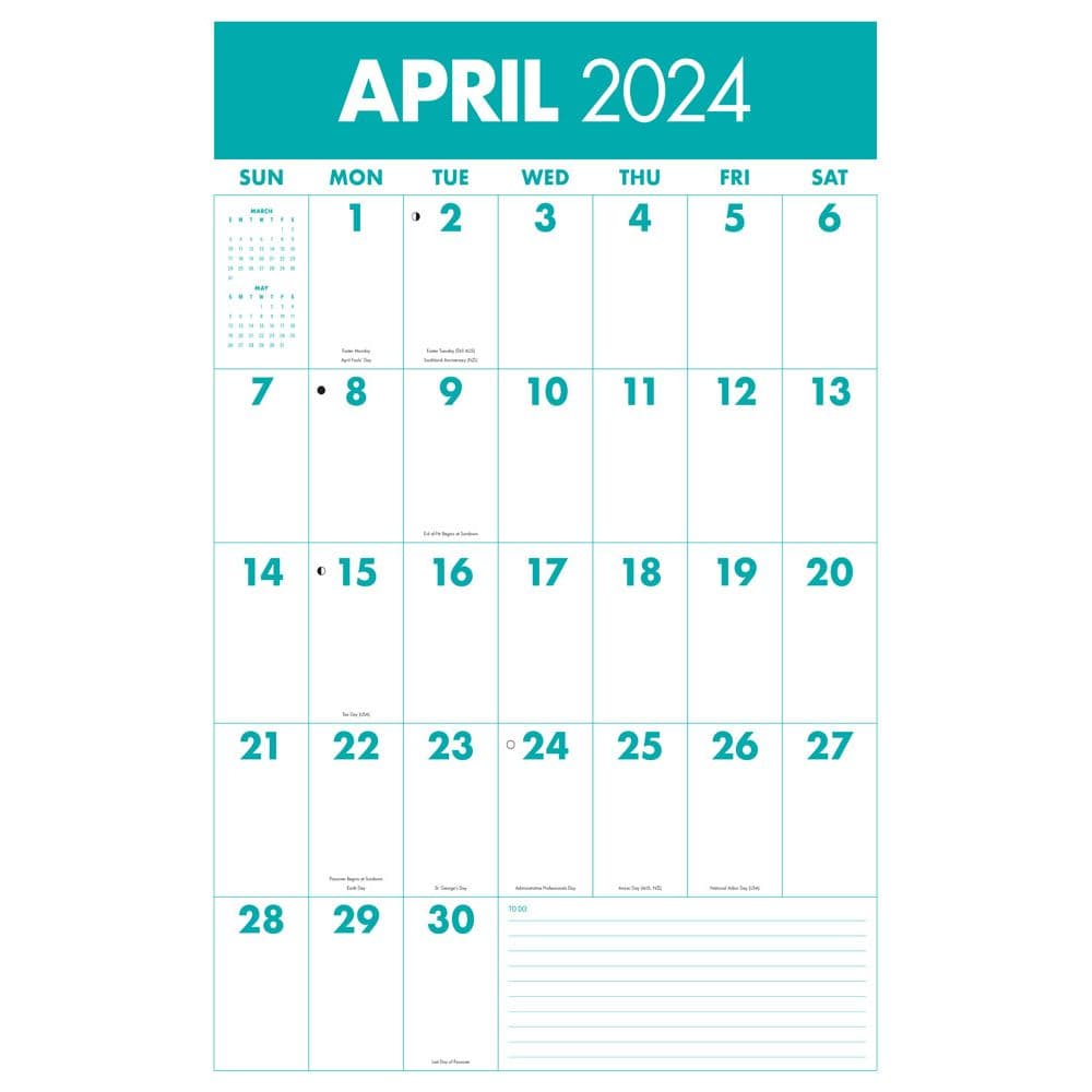 Mammoth Grid 2024 Wall Calendar