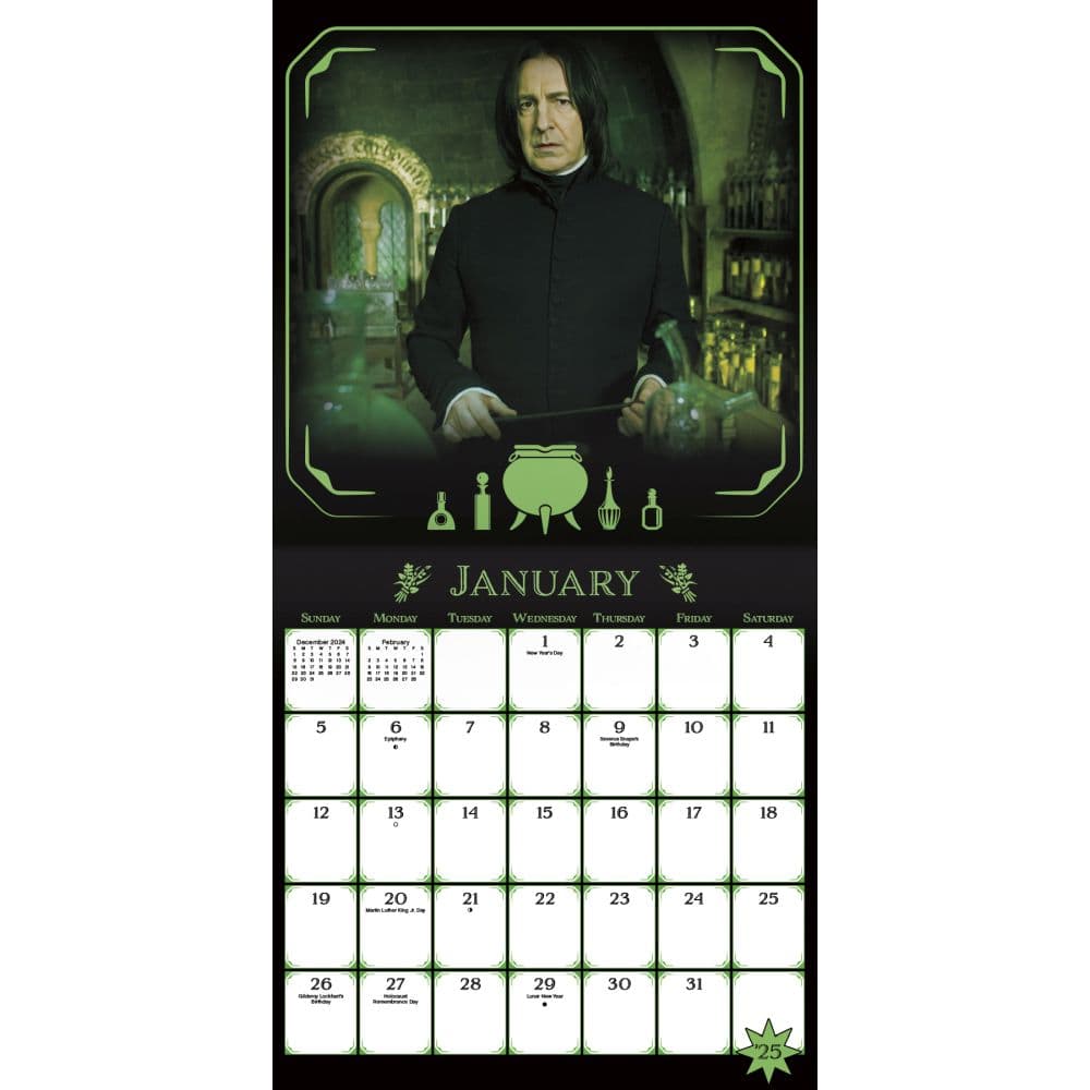 Harry Potter Exclusive w Decal 2025 Wall Calendar Second Alternate Image width=&quot;1000&quot; height=&quot;1000&quot;