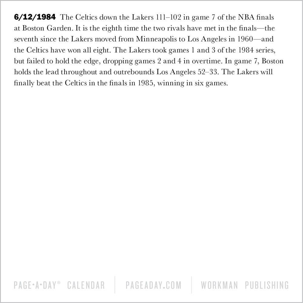 Sports 365 Facts 2025 Page-a-Day Desk Calendar Third Alternate Image