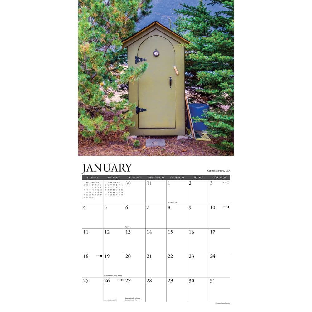 Outhouses 2026 Wall Calendar Second Alternate Image