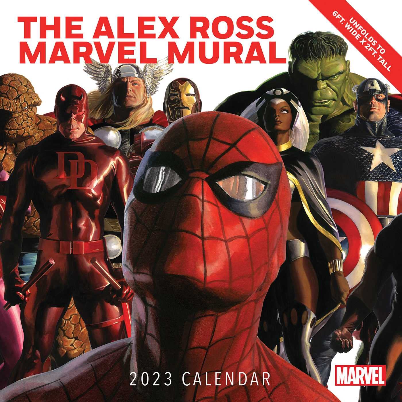 Abrams Alex Ross Marvel Mural Oversized 2023 Wall Calendar