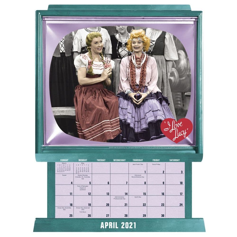 I Love Lucy Fun Shape Wall Calendar