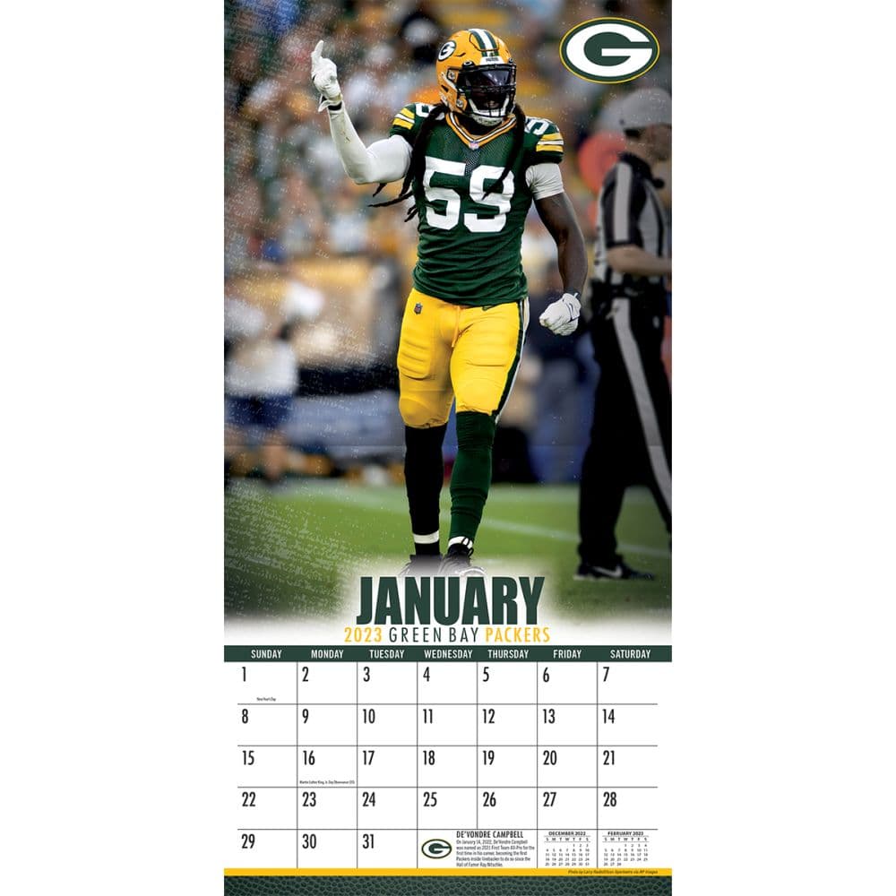 NFL Green Bay Packers 2023 Mini Wall Calendar - Calendars.com