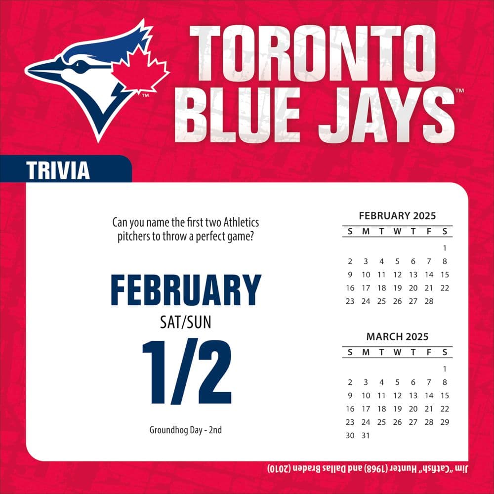 MLB Toronto Blue Jays 2025 Desk Calendar Second Alternate Image