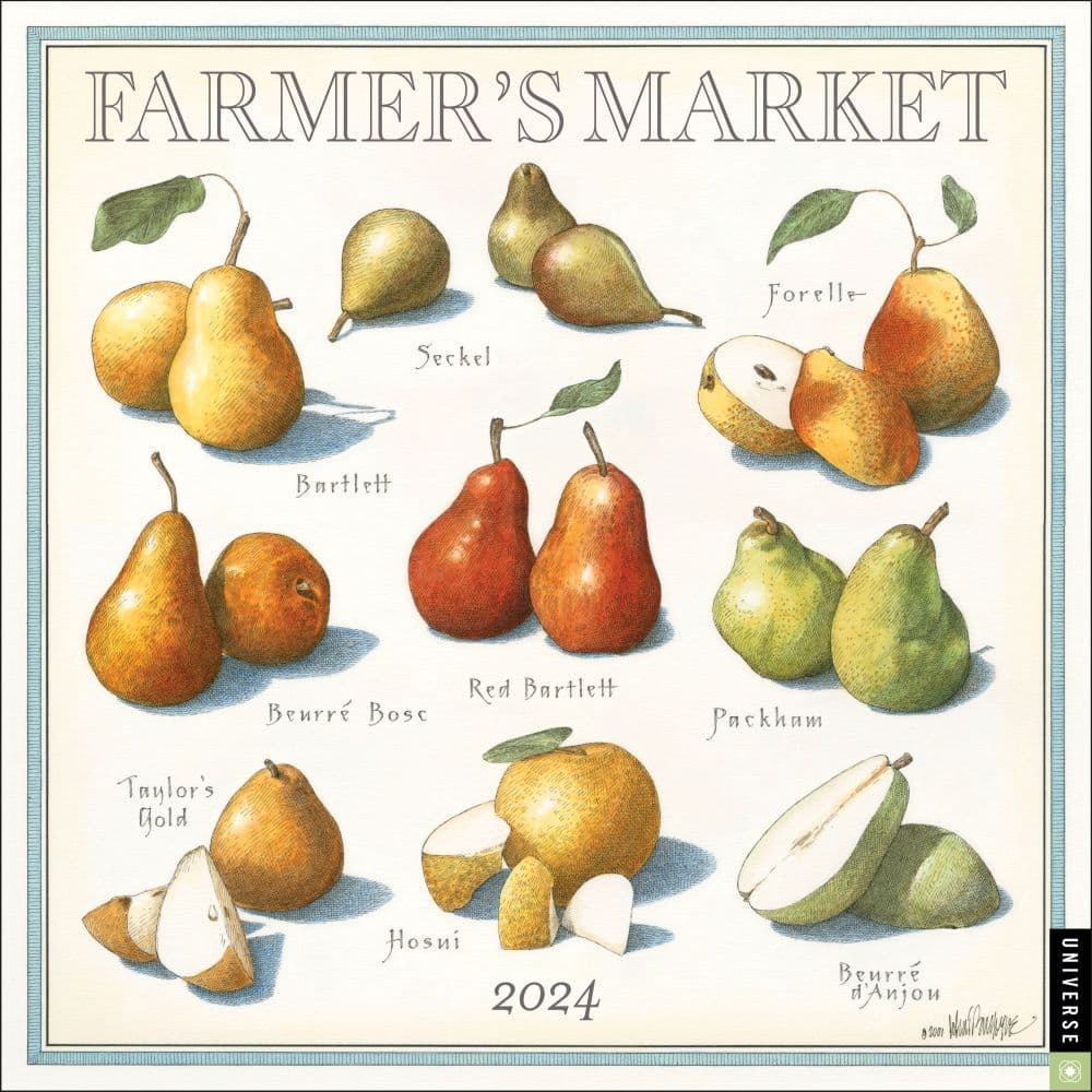 Farmers Market 2024 Wall Calendar