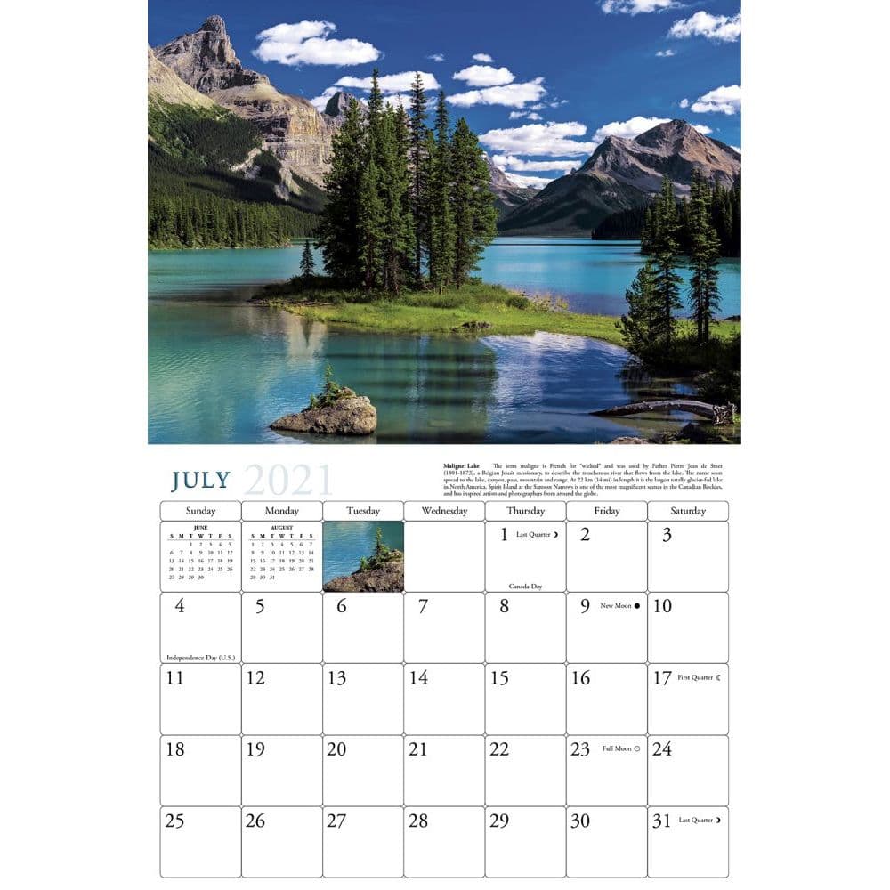 2022 Calendar Mountains, Lakes, Beautiful, Rockies April Calendar 2022