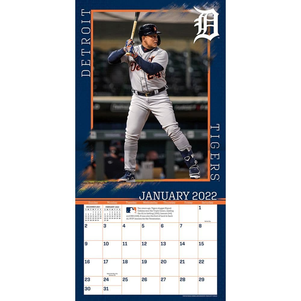 Mlb Detroit Tigers 2022 Wall Calendar - Calendars.com