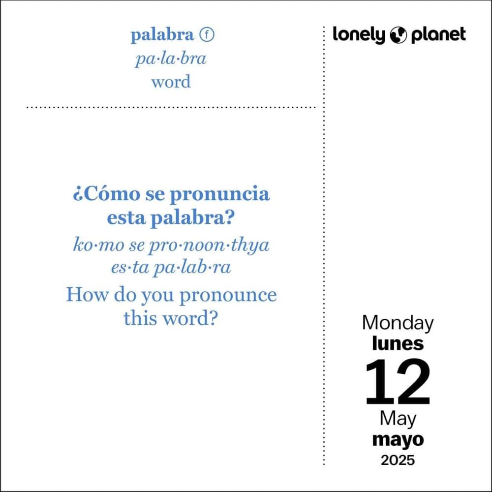Lonely Planet Spanish 2025 Desk Calendar Third Alternate Image width=&quot;1000&quot; height=&quot;1000&quot;