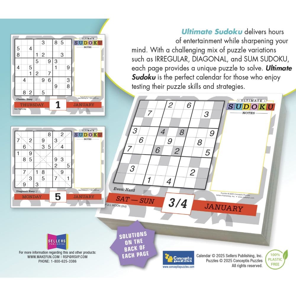 Sudoku Ultimate 2026 Desk Calendar First Alternate Image