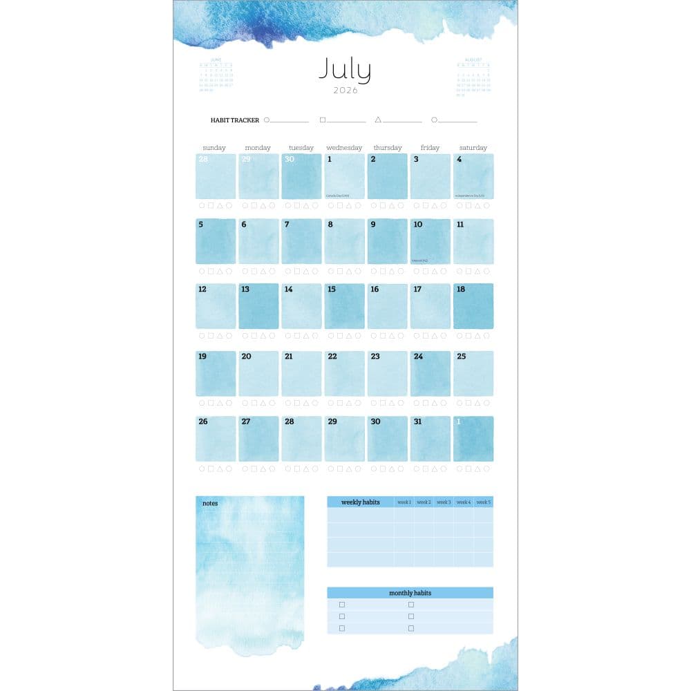 Habit Tracker 2026 Wall Calendar Third Alternate Image