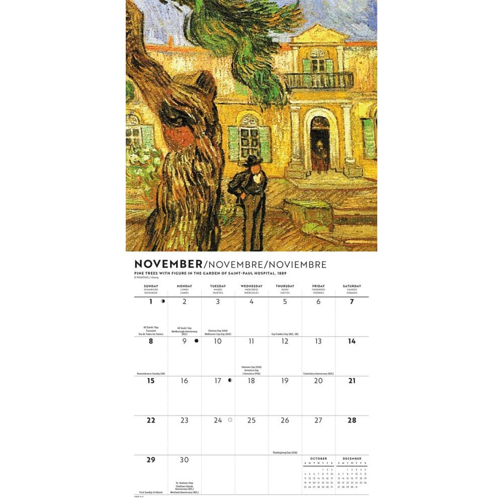 Van Gogh 2026 Mini Wall Calendar Fourth Alternate Image