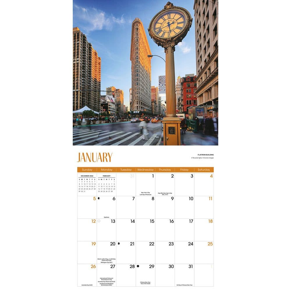 New York 2025 Wall Calendar