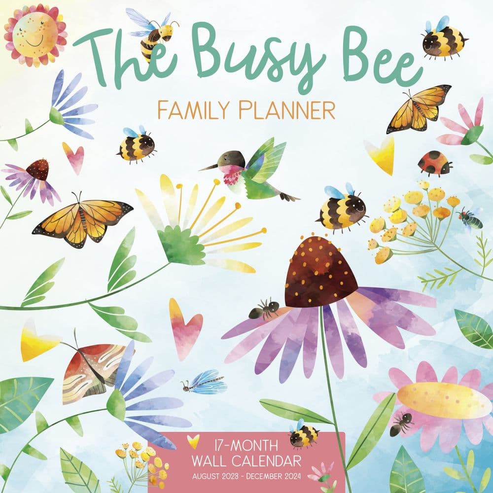 The Busy Bee Family 17Month 2024 Wall Calendar Planner