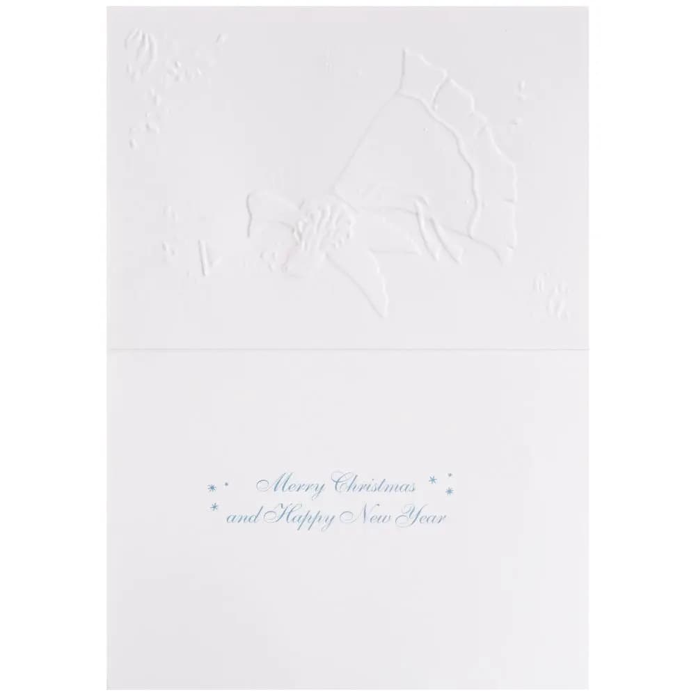 Angel on Dark Blue 8 Count Boxed Christmas Cards inside