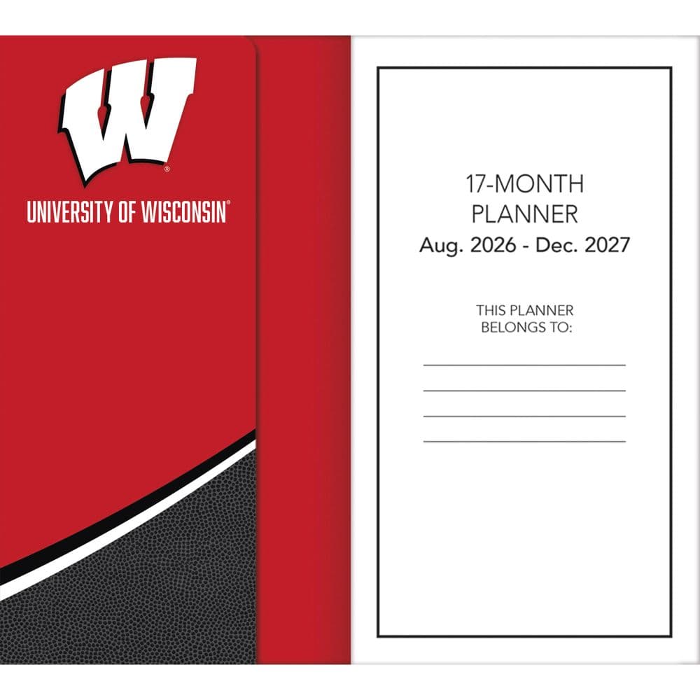 Wisconsin Badgers 2027 17 Month Pocket Planner Fourth Alternate Image