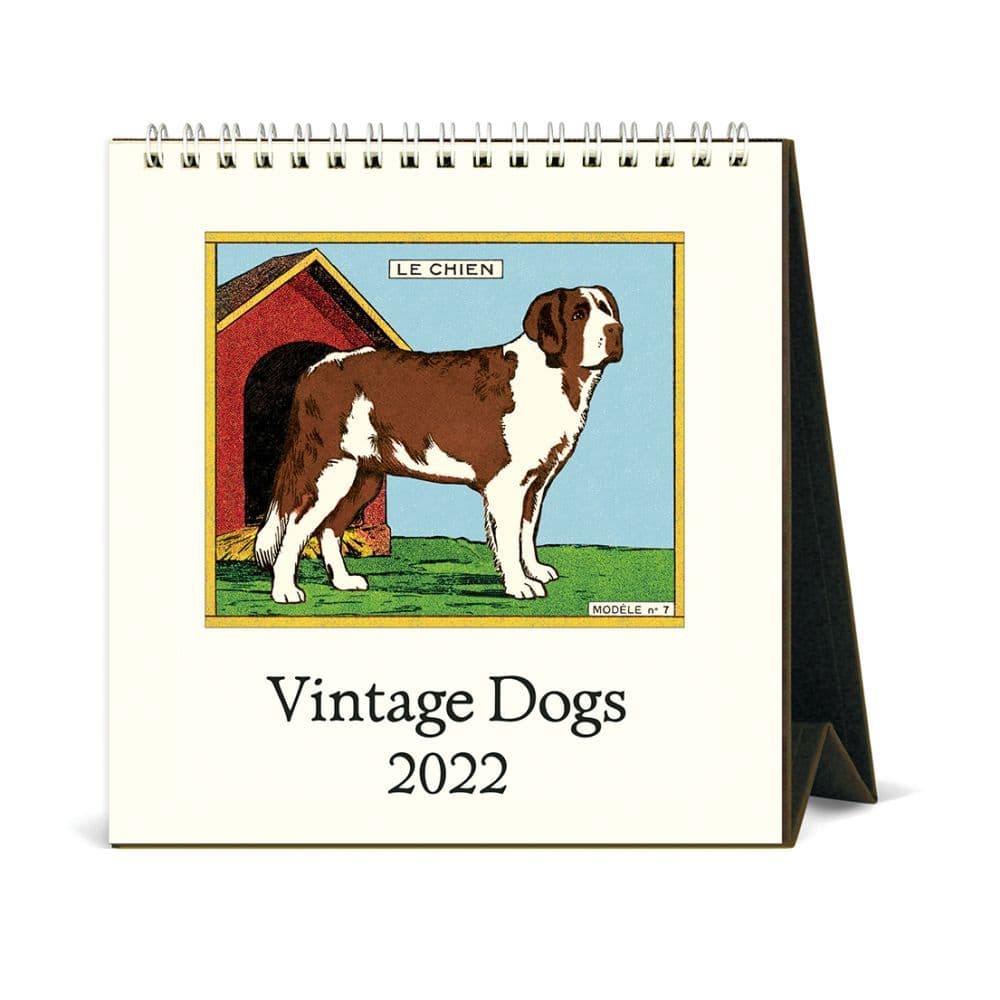 Dogs Vintage 2022 Easel Calendar