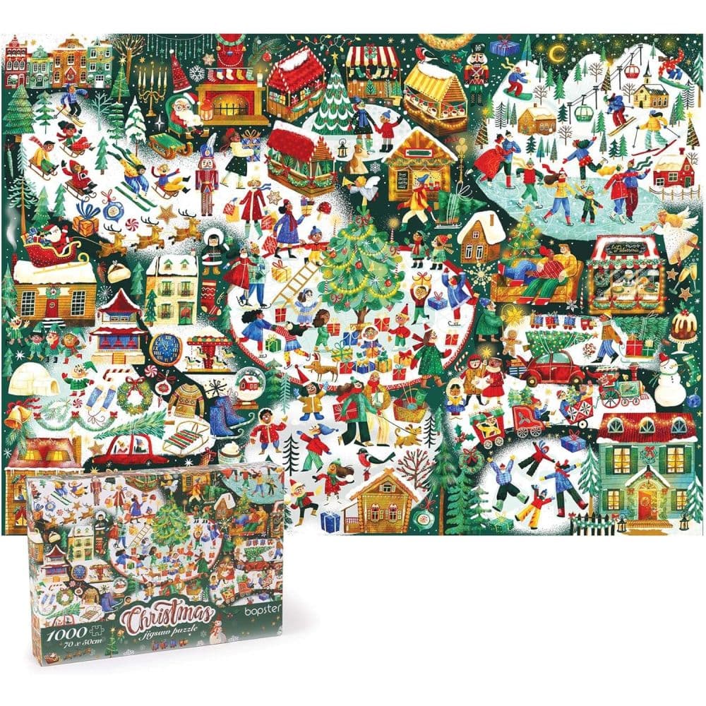 image Christmas Illustrated 1000 Piece Puzzle Main Product Image