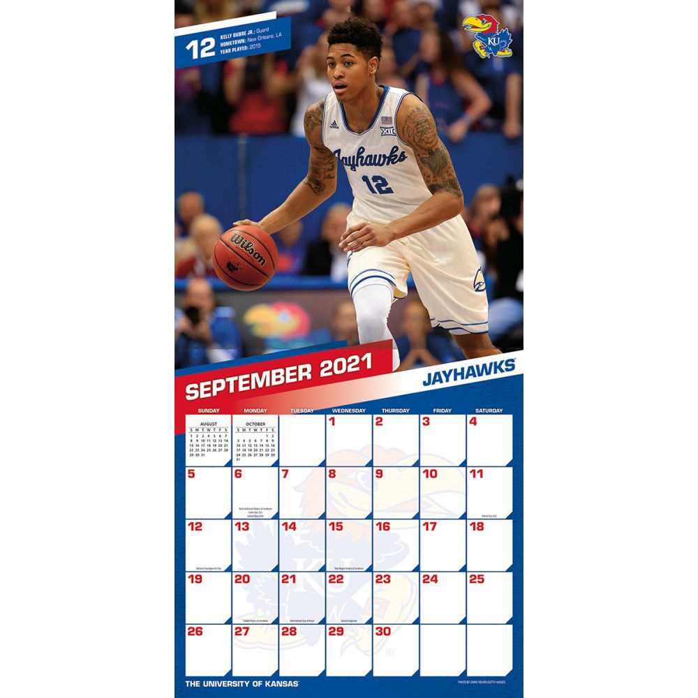 Kansas Basketball Schedule 2022 Kansas Jayhawks 2022 Wall Calendar - Calendars.com