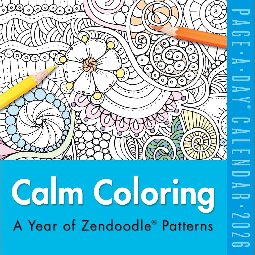 Calm Coloring 2026 Desk Calendar Fifth Alternate Image