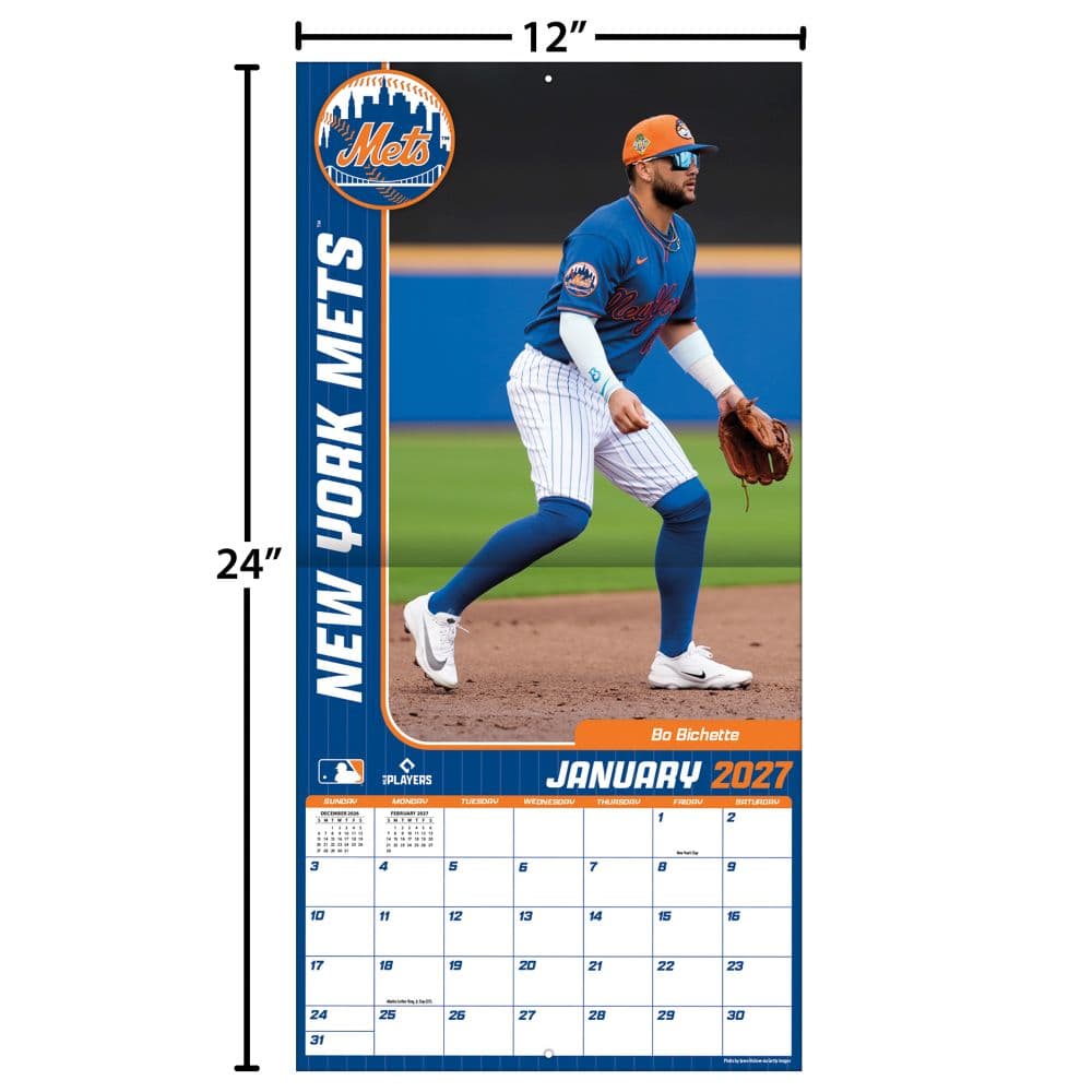 MLB New York Mets 2027 Wall Calendar Fourth Alternate Image