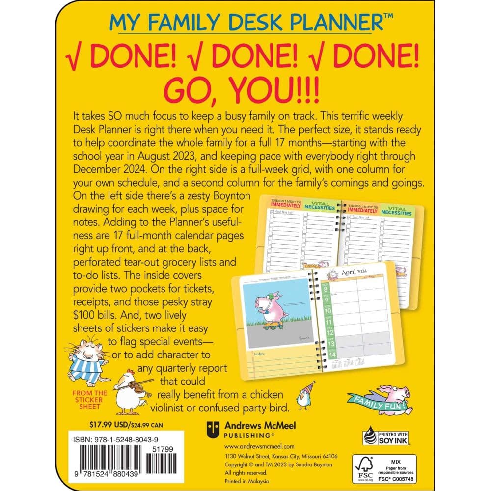 My Family Boynton Desk 2024 Planner