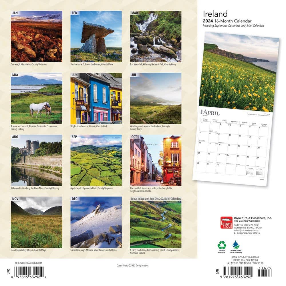 Ireland 2024 Wall Calendar