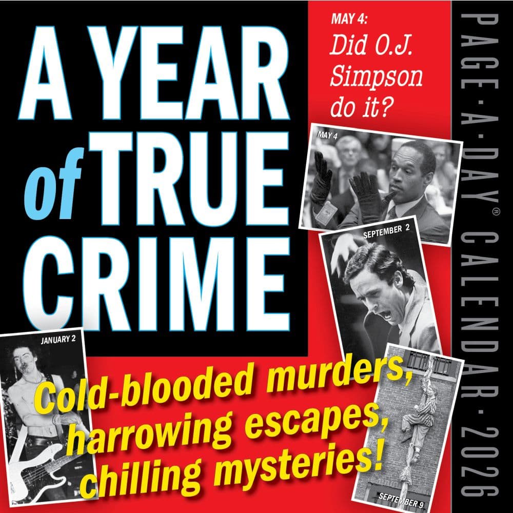 True Crime 2026 Desk Calendar Sixth Alternate Image