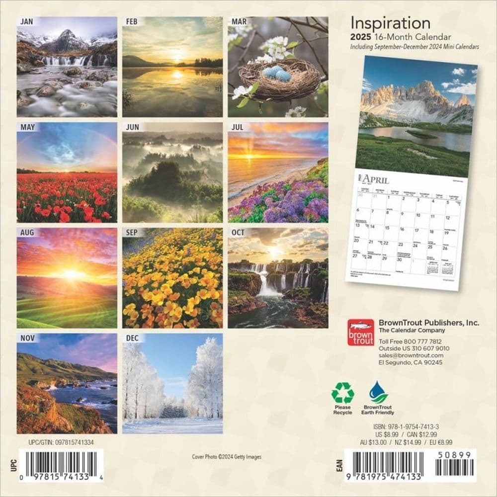 Inspiration 2025 Mini Wall Calendar First Alternate Image