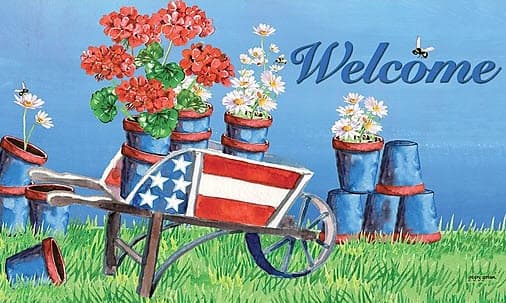 Stars & Stripes Wagon Door Mat by Gregory Gorham