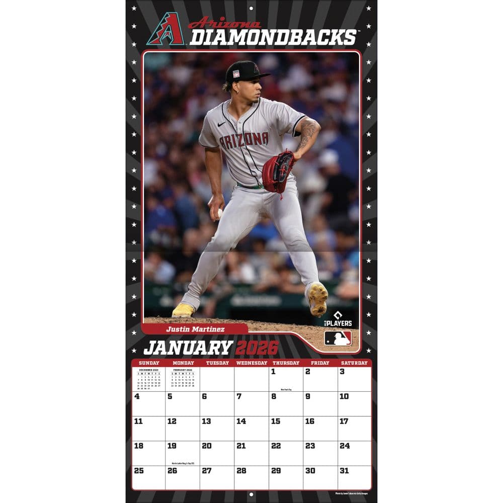 MLB Arizona Diamondbacks 2026 Wall Calendar Third Alternate Image