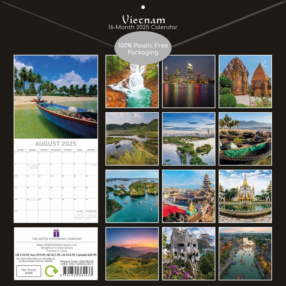 Vietnam 2025 Wall Calendar - Calendars.com