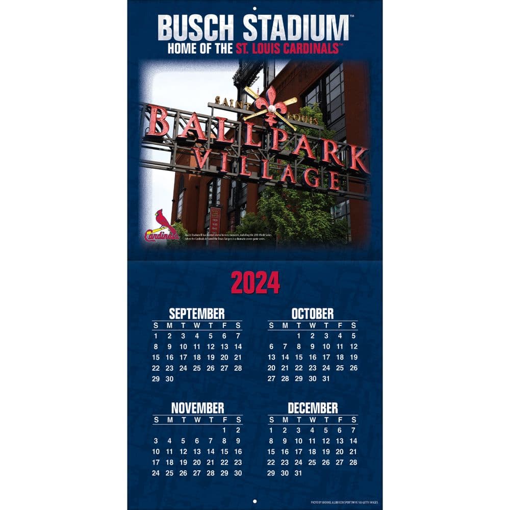 MLB Busch Stadium 2025 Wall Calendar